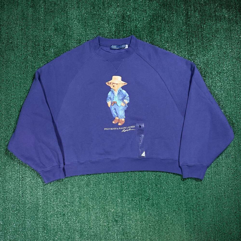 Womens Polo Bear by Ralph Lauren Cropped Sweatshirt Brand New With Tags Large